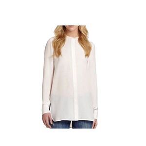 Vince color block silk button down shirt size 4